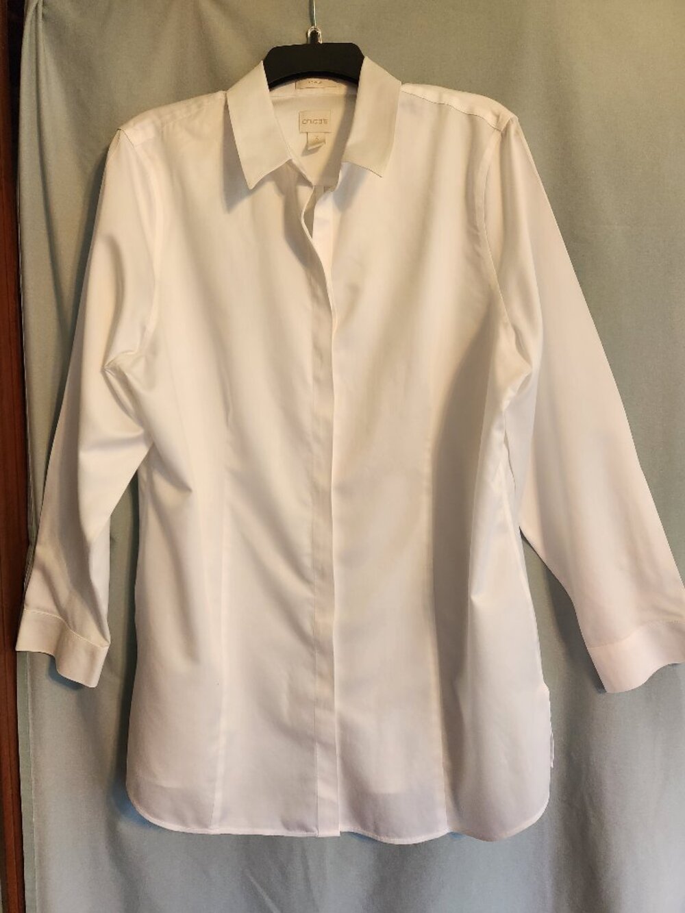 Chicos size 3 long sleeve white shirt